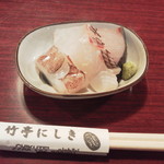 竹亭にしき - 造里（鰆、真鯛、赤いか）