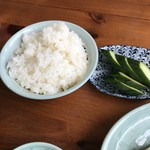 どさん子大将 - サービスライス、漬け物