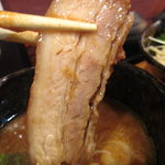 麺や 天啓 - ちゃーしゅーは鹿児島産黒豚使用らしいです