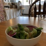 ベジ&シアターカフェ アンフルーヴ - ランチのサラダ