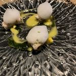 オルト - 穴子の焼き霜造り パイナップル添え