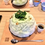 柿の葉ずし 平宗 - ほうれん草のおひたし氷