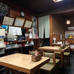 きそば 中村屋 - 入口布巾からの店内