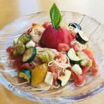Sutattsu One - 冷製パスタ彩り野菜と丸ごとトマトとモッツァレラチーズパスタ