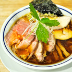 手打式超多加水麺 ののくら - '18.03チャーそば(醤油)