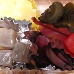 有限会社 九十九鶏本舗 - １０日ほど前に買った九十九どり弁当のおかずコンニャクが変った？？