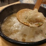 魚と飯や龍 - 地獄炊ぎょうざ。スープが美味い。