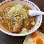 ラーメン 一刻 - 牛骨ラーメン 醤油 + 半熟玉子