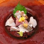 【お造り：鯛、いか、メジマグロ、小鰭、鰈】★2011/7