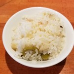 麺屋 六感堂 - 赤魚の粕漬けとオリーブ（チャコ飯）