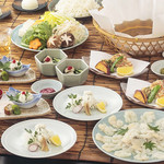 Gempin fugu - 【　★天然鱧（ハモ）★　『　竹（たけ）』－全８品－　】　食前酒や先付八寸が付き、接待・会合におススメ　《コース料金》４，９８０円（税抜）/１名様