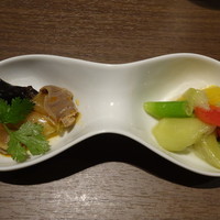 MASA'S KITCHEN 名古屋JRゲートタワー - おすすめﾗﾝﾁｾｯﾄ(2,300円)の前菜2種