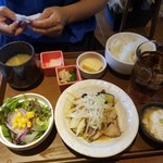 kawara CAFE＆DINING - 豚肉と茄子の定食