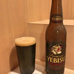 焼鳥 おみ乃 - ヱビス黒ビール小瓶