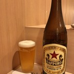 焼鳥 おみ乃 - サッポロラガービール中瓶