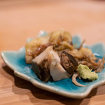 うを徳 - 鰒（あはび）、賀茂茄子（かもなす）、雜魚山椒（ざこさんせう）