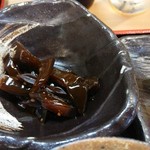 海鮮お食事処 銀蔵 - 新鮮あじ定食(1500円)　小鉢1:昆布の佃煮風