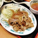 日高屋 - しょうが焼き定食‼