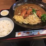 情熱うどん伊和正 - カレー釜玉のサービスセット