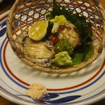 島津寿し - 単品追加 活鮑アワビ 造り 1杯 1,500円x2=3,000円 2018年06月