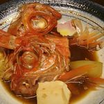 島津寿し - おまかせ 10,000円 ⑥金目鯛 煮付け 2018年06月