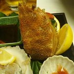 島津寿し - おまかせ 10,000円 ⑧毛ガニ ボイル、⑨酢の物 生牡蠣かき、⑩鱧ハモ湯引き 2018年06月