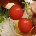島津寿し - おまかせ 10,000円 ⑬デザート (木の芽シャーベット、果物) 2018年06月