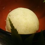 島津寿し - おまかせ 10,000円 ⑬デザート (木の芽シャーベット、果物) 2018年06月