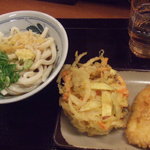 香の川製麺 - ぶっかけ　かき揚げ　と　とり天