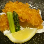 美酒美食 平田 - コーンフレークを使った鱧の揚げ物