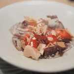 虎白 - 西瓜　小豆のすり流し　新生姜のゼリー　焼き最中