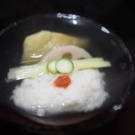 銀座 しのはら - 鱧　賀茂茄子　黄ニラ　蓮根