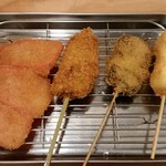 串カツ田中 - しょうが串 レバー串 豚串カツ チーズ串