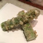 天ぷら 元吉 - アスパラガス