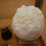 埜庵 - 京都賀茂とうふ近喜さん　豆乳蜜と水ようかん　埜庵の黒みつを添えて1300円*2018.06