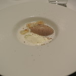 リストランテ カノフィーロ - 黒糖とバナナのジェラート　ココナッツのスープとライチ