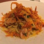 カーサ・デル・チーボ - タリオリーニ 駿河湾 桜海老とフキノトウ イタリア産からすみがけ