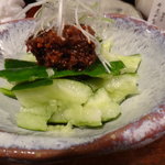 きはるの胡麻鯖や - 肉味噌キュウリ
