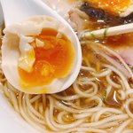 柳麺 多むら - 味玉 キレイに割れなくてごめんなさい