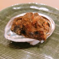 鮨 紺乃 - アワビの肝焼き