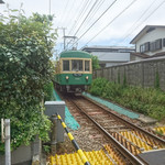 鎌倉 松原庵 - 散策途中の江ノ電