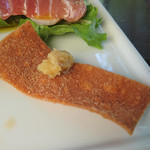 鎌倉 松原庵 - 揚げ蕎麦の豆腐味噌和え