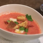Ripaille - トマトの冷製スープカプレーゼ風