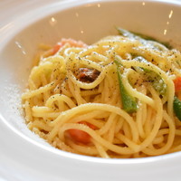 オステリアラマンテ ナゴヤグローバルゲート - 仔羊とアスパラのオイルソース 生パスタ（パスタランチ）