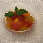 ラ メゾン ヒトトキ - ライチとマンゴーのシャーベット