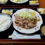 とんかつ一番 - 生姜焼き定食　全景