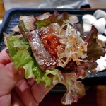 チヂミ - サムギョプサル（サンチュで包んで）