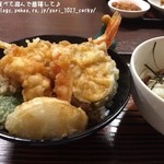 Shoujutei - 日替わり定食：鱧入り天丼・ミニうどん