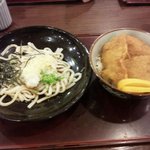 葱太郎 - タレかつ丼と麺類のセット。