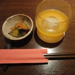 Sumiyaki Jidori Aori - 2011/7 つきだし＆みかん酒